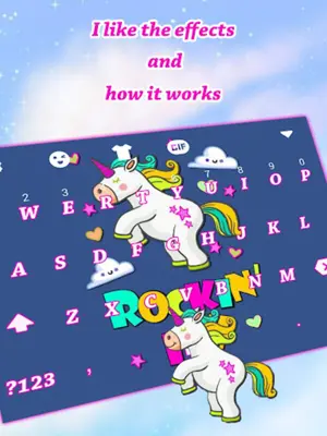 Unicorn Dance Free Keyboard Theme android App screenshot 0