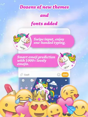 Unicorn Dance Free Keyboard Theme android App screenshot 1